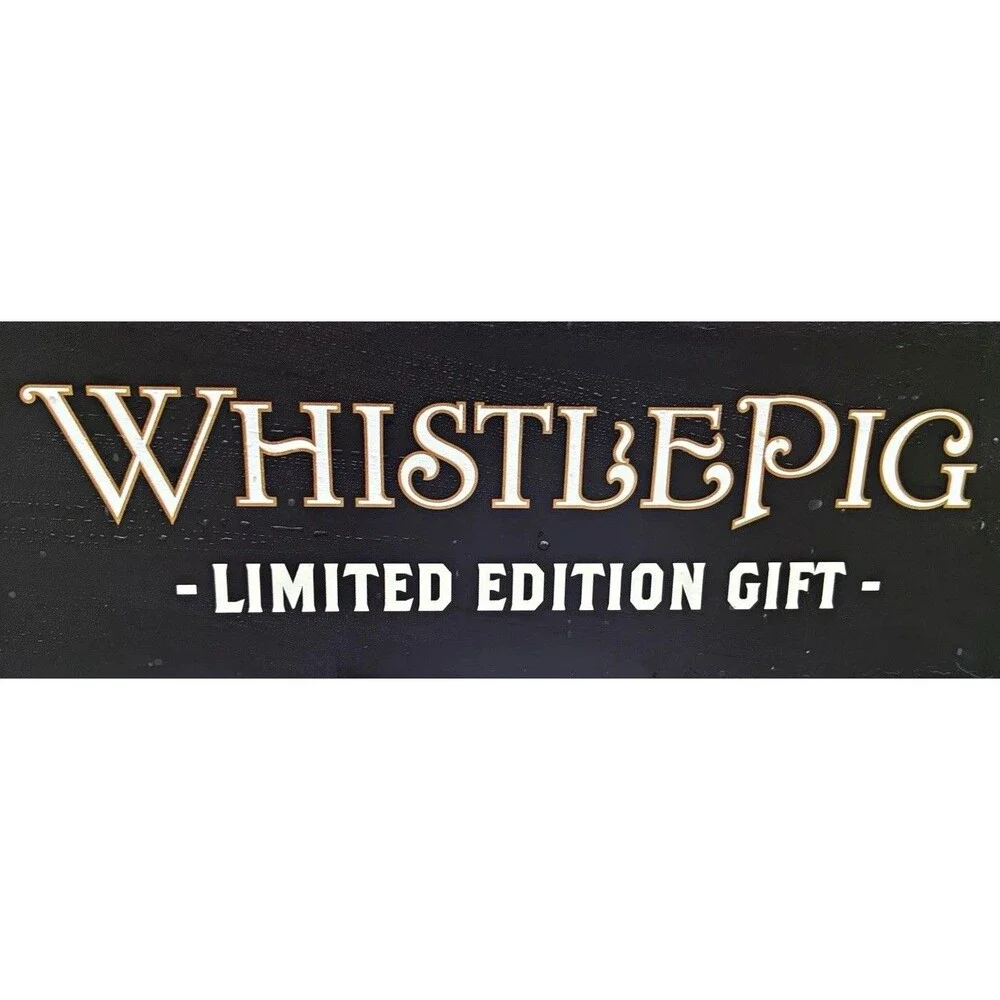 WhistlePig Bottoms Up Pig Bottle Pourer Pour Spout Gold/Black Metal Rubber